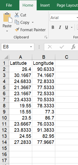 Lat and shop longitude converter